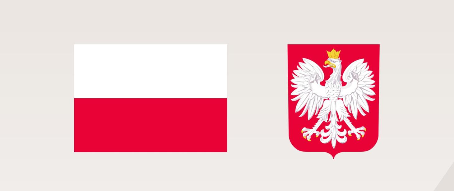 Grafika przedstawia flagę oraz godło Polski umieszczone na r&oacute;żowym tle